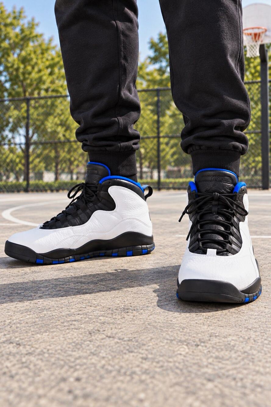 Jordan Air Jordan 10 Retro Orlando 2018 White/Black/Royal Mid Top 310805-108